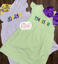 Load image into Gallery viewer, Mardi Gras Custom Stripes (dark thread)