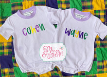 Load image into Gallery viewer, Mardi Gras Custom Stripes (dark thread)