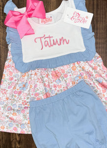 Floral peplum set