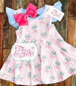 Pink floral twirl dress
