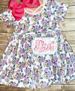 Pink floral dress