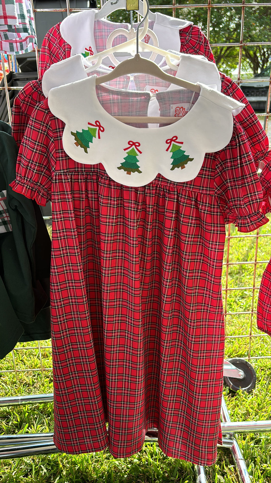 Plaid tree dress