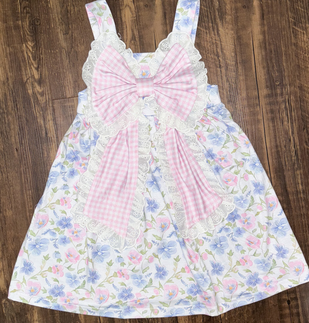 Gingham floral dress