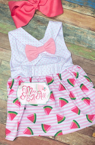 Watermelon stripe dress
