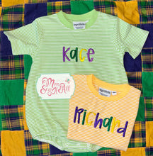 Load image into Gallery viewer, Mardi Gras Custom Stripes (dark thread)
