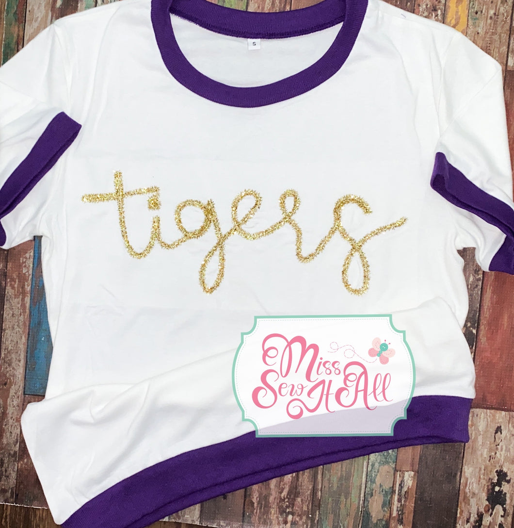 Adult Tigers tinsel tee