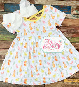 Yellow bunny dress