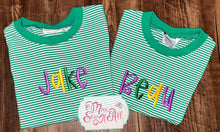 Load image into Gallery viewer, Mardi Gras Custom Stripes (dark thread)
