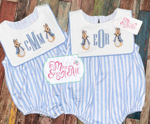 Boy bunny bubble (monogram included)