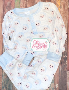 Blue Santa pjs