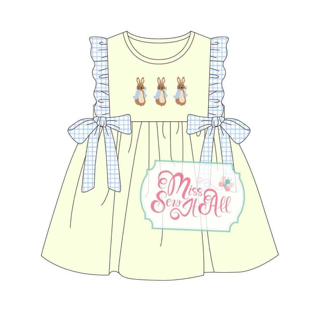 Yellow blue bunny dress