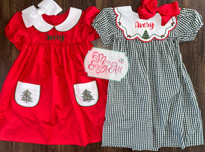 Green Christmas tree dress