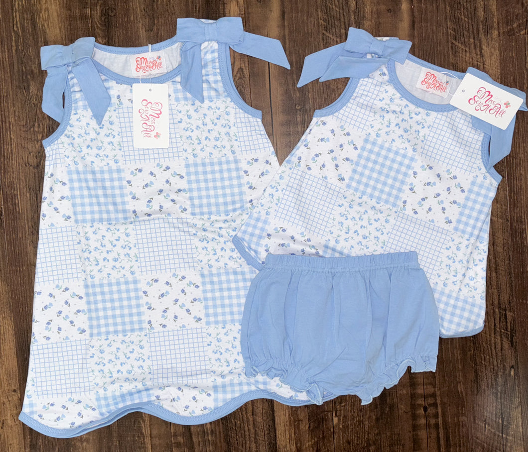 Blue patchwork