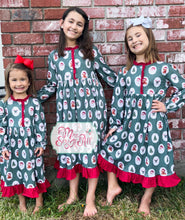 Load image into Gallery viewer, Christmas stripe youth Set, Gown, or Romper
