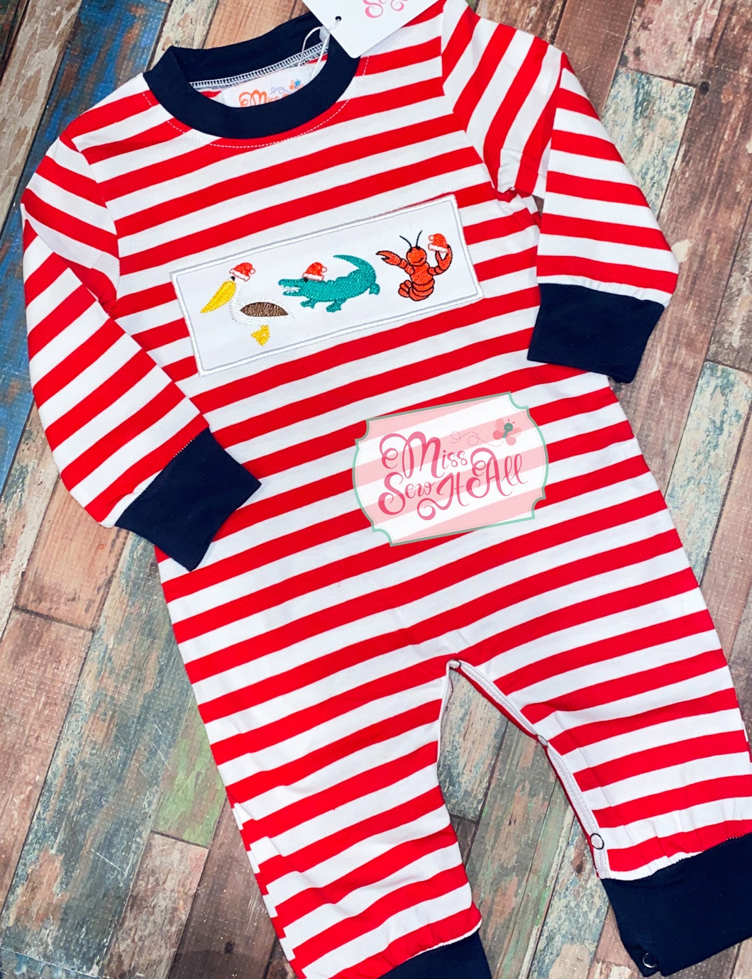 Cajun trio Christmas romper