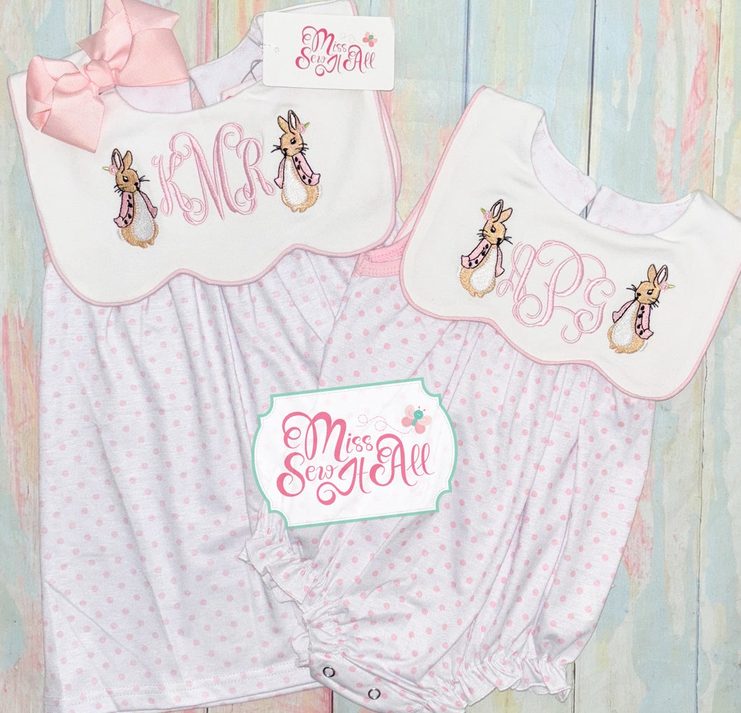 Girl bunny bubble (monogram included)