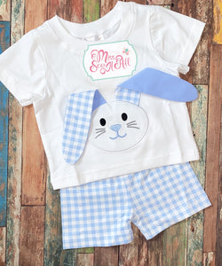 Blue bunny shorts set