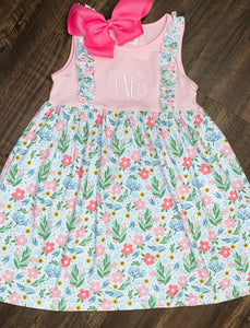 Pink floral dress