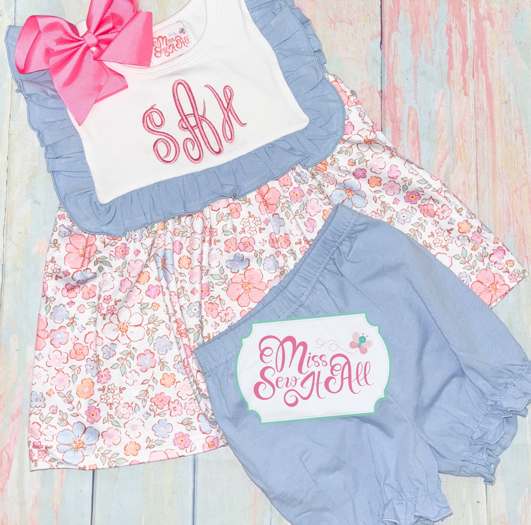 Floral peplum set