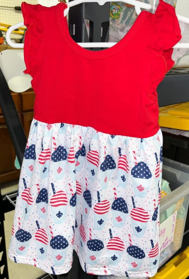 RWB snowball dress