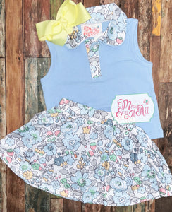 Spring floral collared set