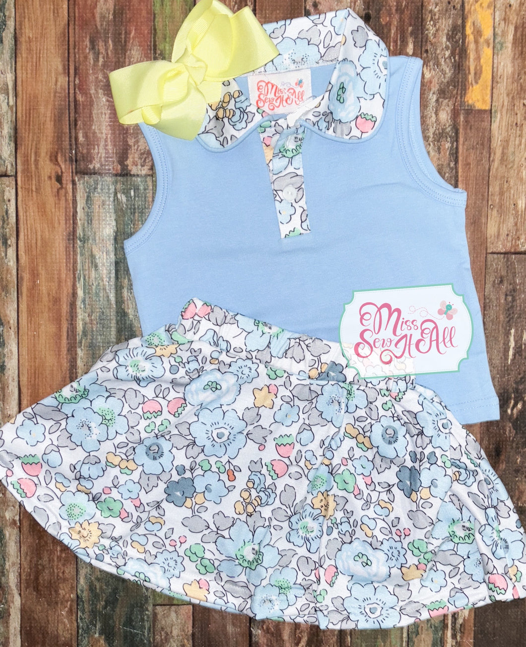 Spring floral collared set