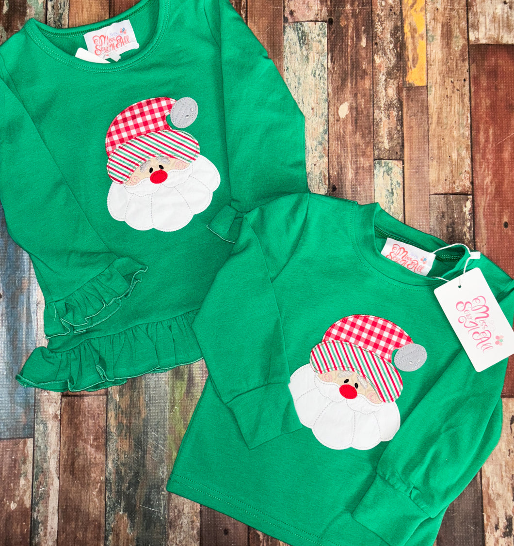 Boy and girl Santa tee